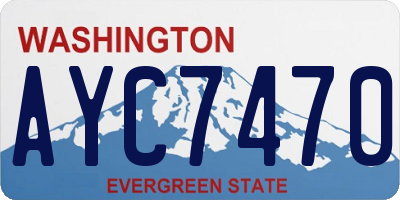WA license plate AYC7470