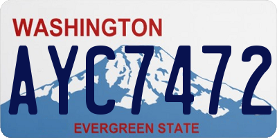 WA license plate AYC7472