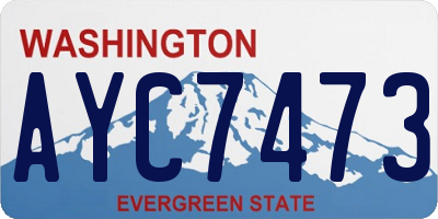WA license plate AYC7473