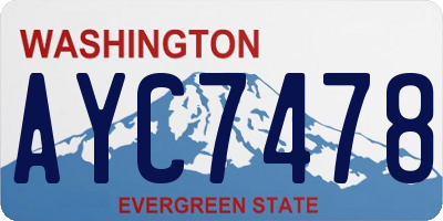WA license plate AYC7478