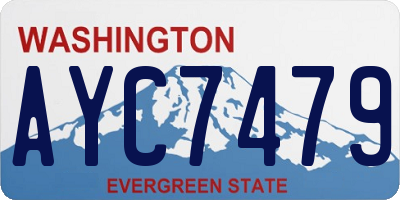 WA license plate AYC7479