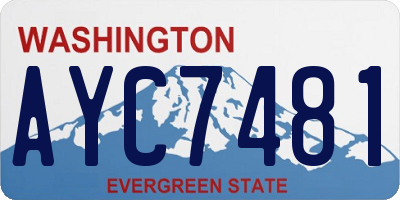 WA license plate AYC7481