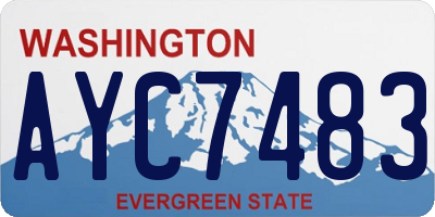 WA license plate AYC7483