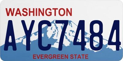 WA license plate AYC7484