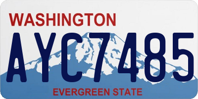 WA license plate AYC7485