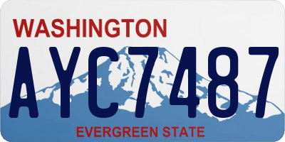 WA license plate AYC7487
