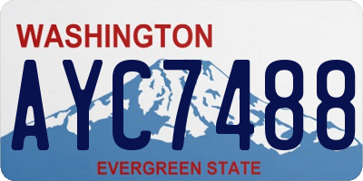 WA license plate AYC7488