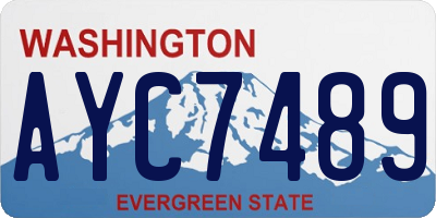 WA license plate AYC7489