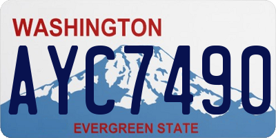 WA license plate AYC7490