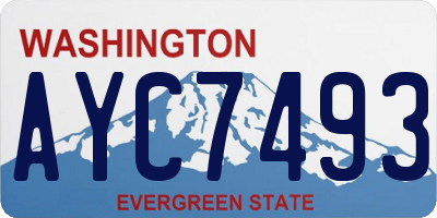 WA license plate AYC7493