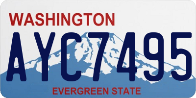 WA license plate AYC7495