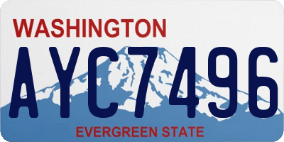 WA license plate AYC7496