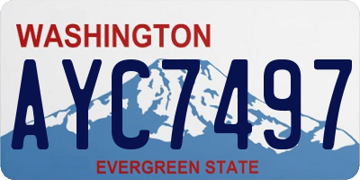 WA license plate AYC7497