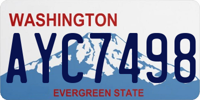 WA license plate AYC7498