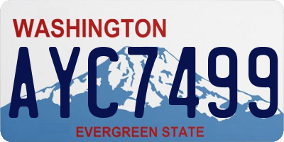 WA license plate AYC7499