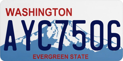 WA license plate AYC7506