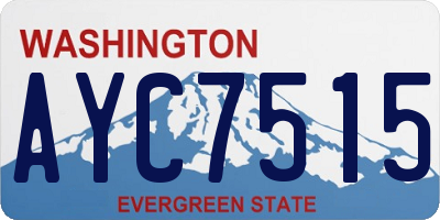 WA license plate AYC7515