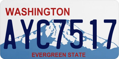 WA license plate AYC7517