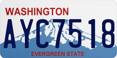 WA license plate AYC7518
