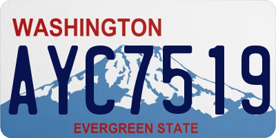 WA license plate AYC7519