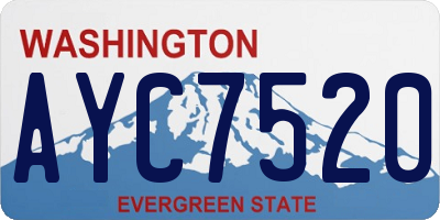 WA license plate AYC7520
