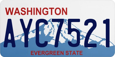 WA license plate AYC7521