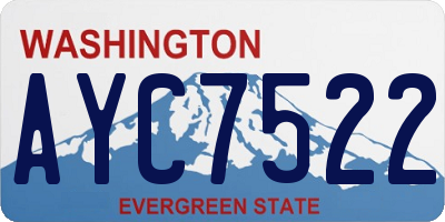 WA license plate AYC7522