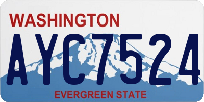 WA license plate AYC7524