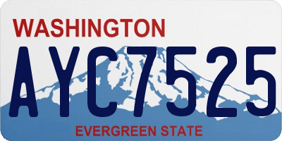 WA license plate AYC7525