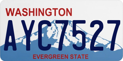 WA license plate AYC7527