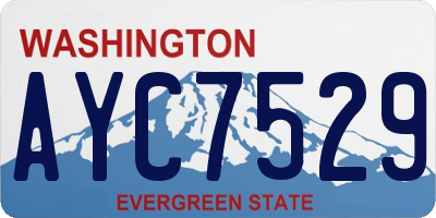 WA license plate AYC7529