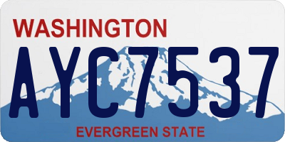 WA license plate AYC7537