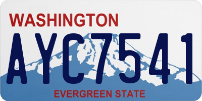 WA license plate AYC7541