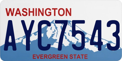 WA license plate AYC7543