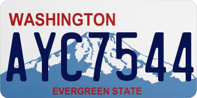 WA license plate AYC7544