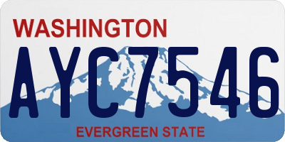 WA license plate AYC7546