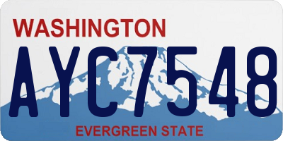 WA license plate AYC7548