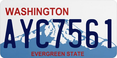 WA license plate AYC7561