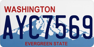 WA license plate AYC7569