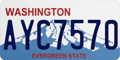 WA license plate AYC7570