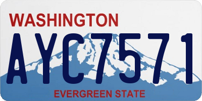 WA license plate AYC7571