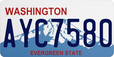 WA license plate AYC7580