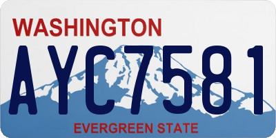 WA license plate AYC7581