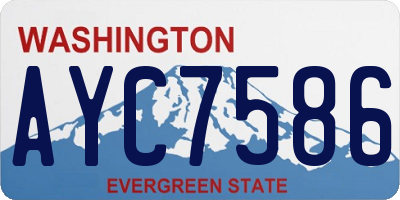 WA license plate AYC7586
