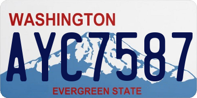 WA license plate AYC7587
