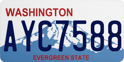 WA license plate AYC7588