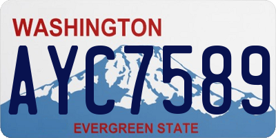 WA license plate AYC7589