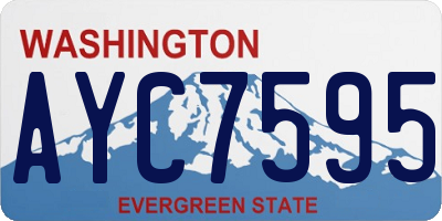 WA license plate AYC7595