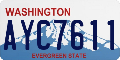 WA license plate AYC7611