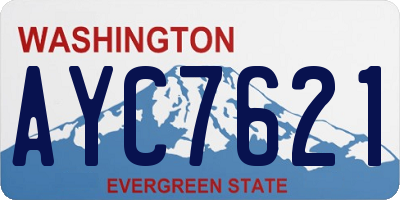 WA license plate AYC7621